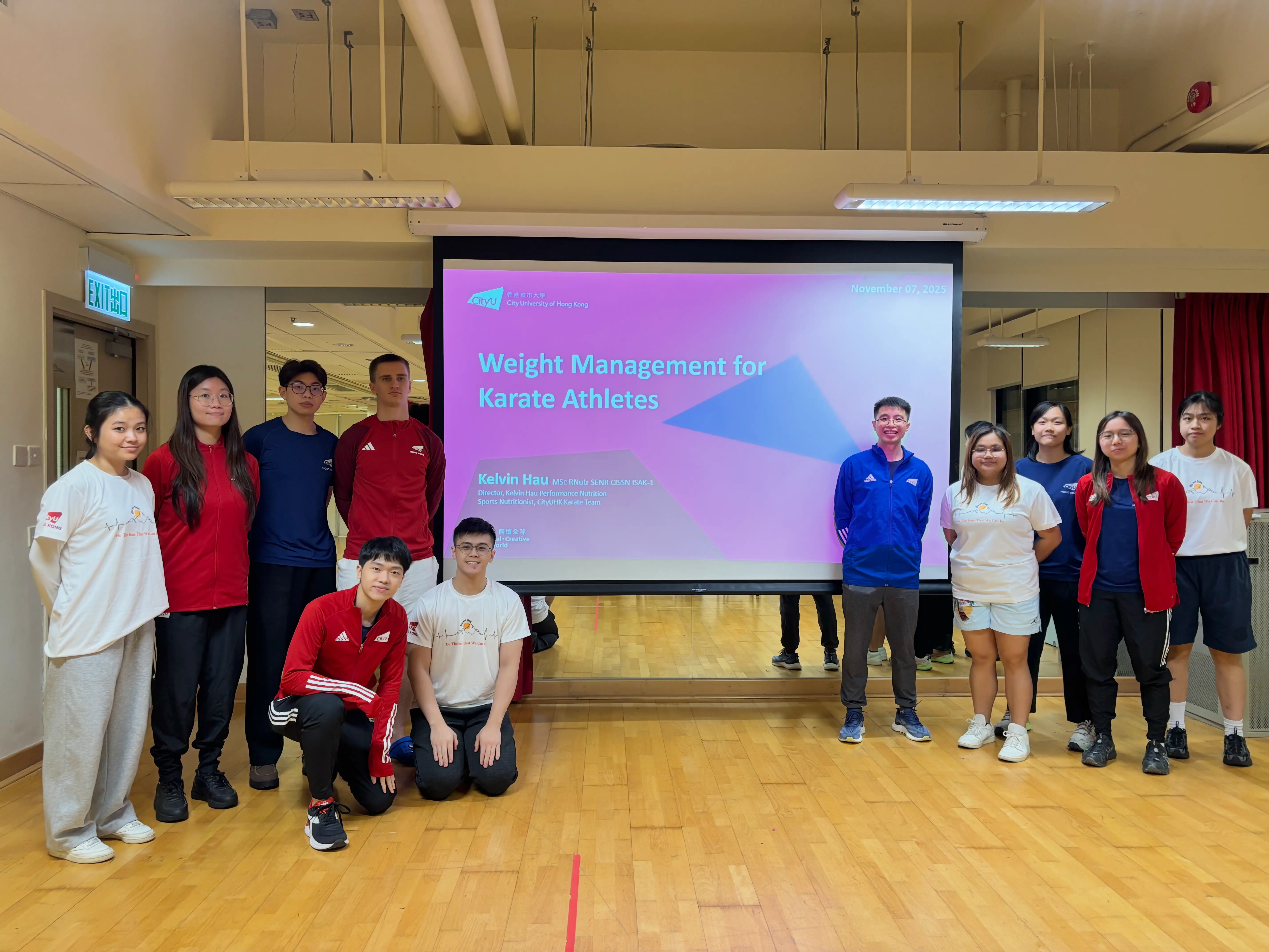 Sports Nutrition Workshop for the City University of Hong Kong Karate Team athletes